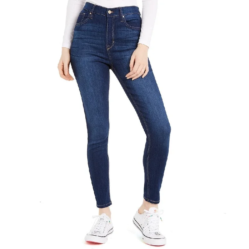 wide-legged retro jeans for ladies -Celebrity Pink Juniors' Skinny Ankle Jeans Blue Size 0