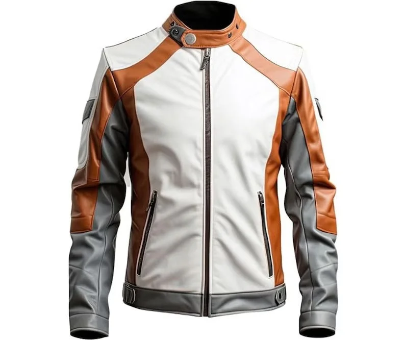 ladies' faux suede jacket -Real Leather Motorcycle Racing Jackets