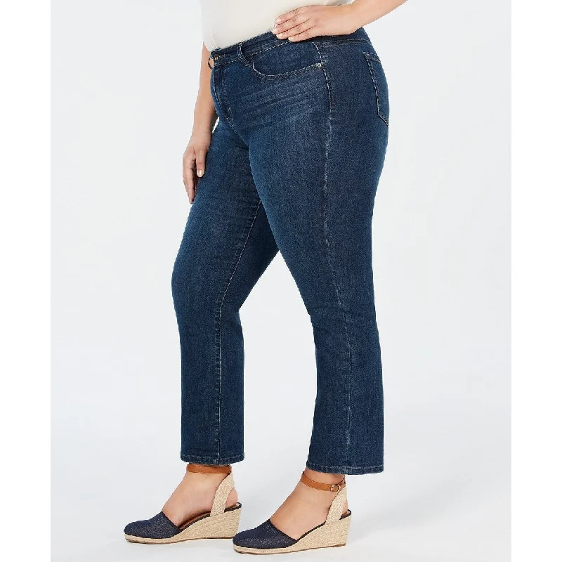 women's ultra-light stretch jeans -Style & Co Women's Plus Size Boyfriend Jeans Blue Size 24W