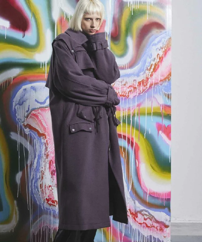 women's mid-length wool coat -【SALE】マルチファブリックハイパーマルチポケットプライムオーバーコート