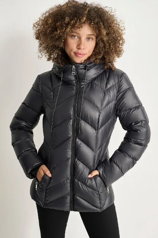 women's slim fit blazer -DOWN FILLED SHORT PUFFER