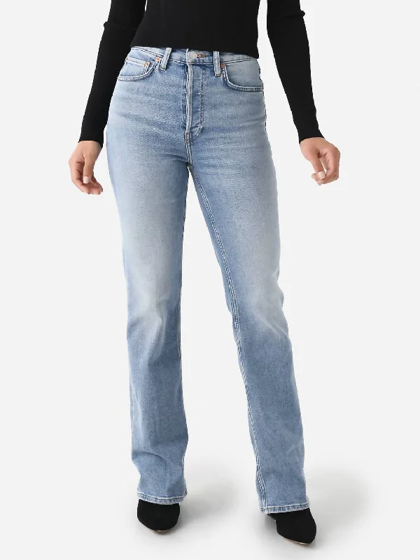 stylish asymmetrical jeans for women -70S Bootcut Jean In Blazed Indigo