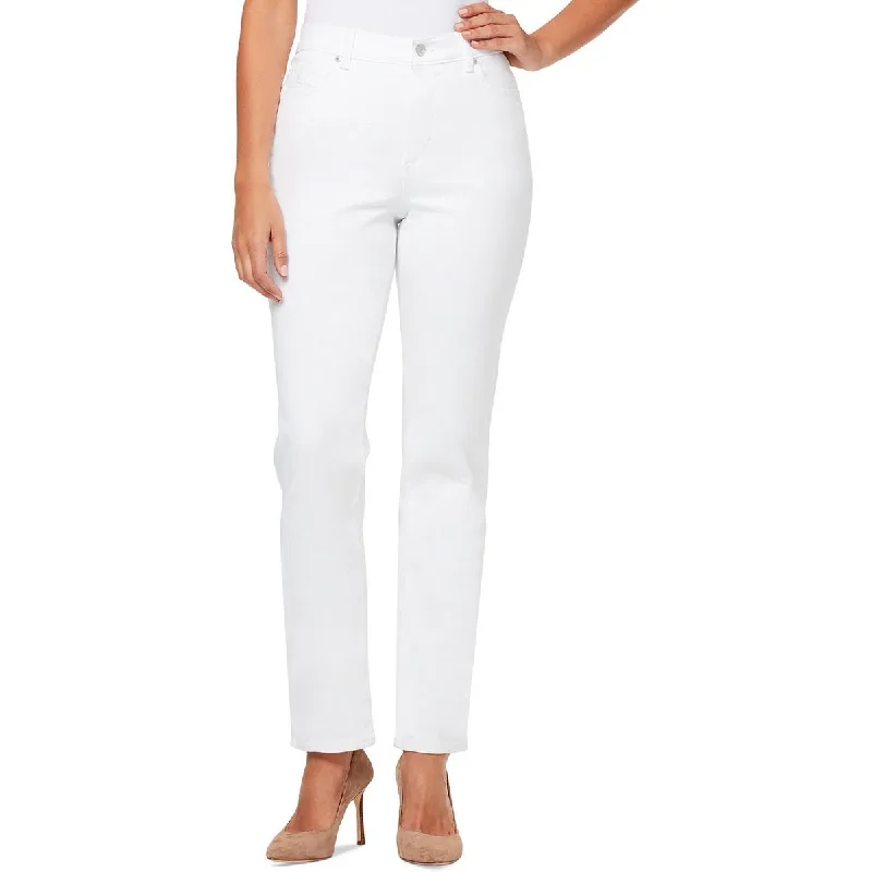 vintage-inspired wide jeans for ladies -Amanda Womens Stretch Cotton Tapered Leg Jeans