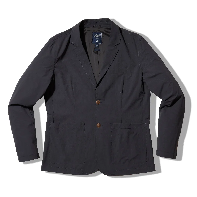 stylish women's blazer -Sportsman Traveller Stretch Nylon Blazer - Asphalt