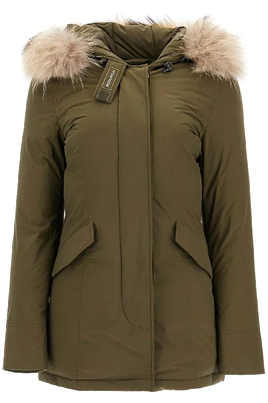 classic camel coat for ladies -Woolrich Women's Luxury Arctic Parka With Fur