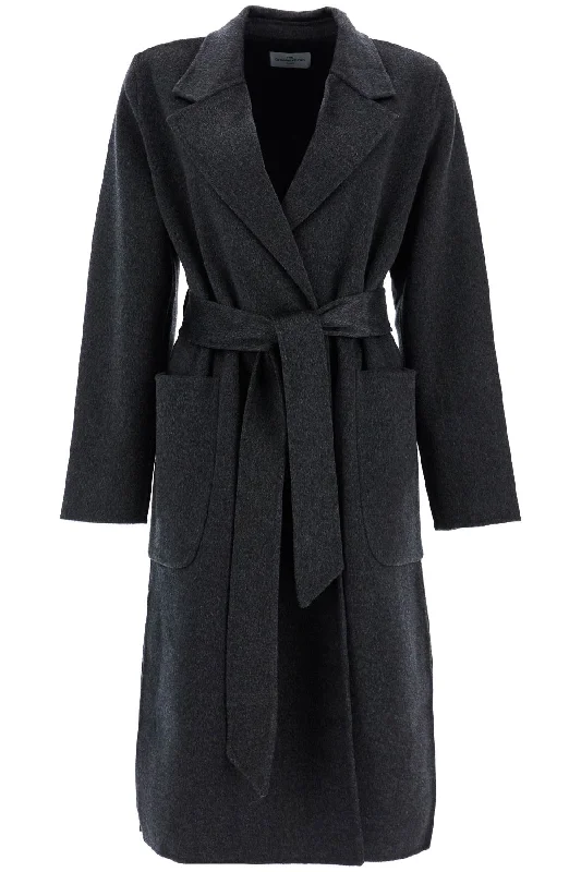 warm alpaca wool coat for ladies -Dynamis Studio Women's Long Milan Coat