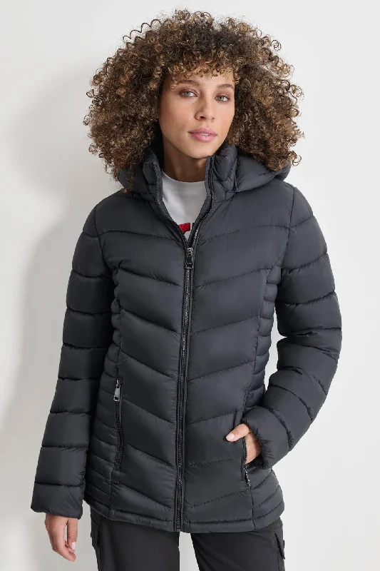 professional work blazer for women -LIGHTWEIGHT PUFFER JACKET