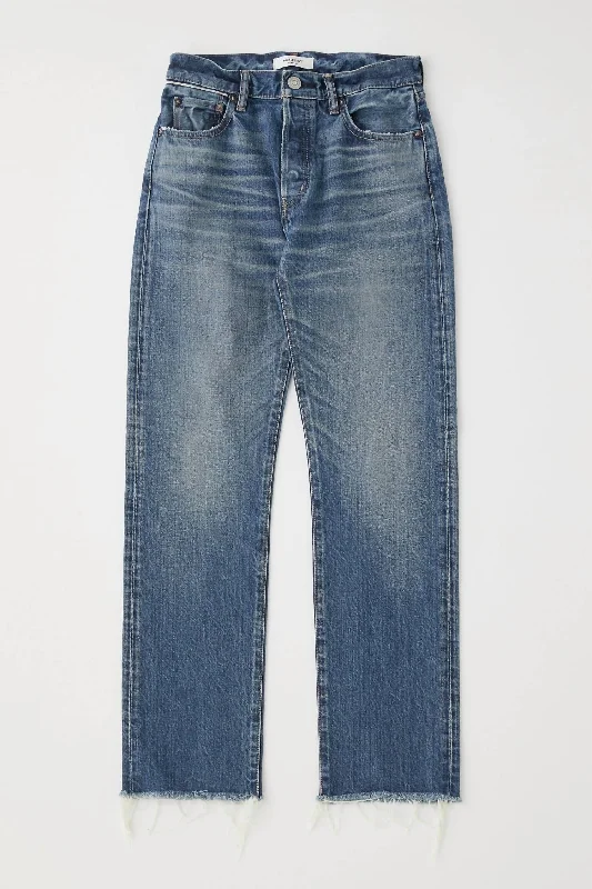 distressed ankle-length skinny jeans -Vintage High Waisted Chateau Straight Jean In Blue