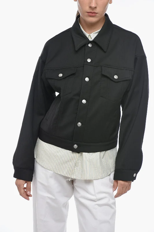 women's relaxed fit blazer -Maison Margiela MM6 Utility Jacket with Martingale