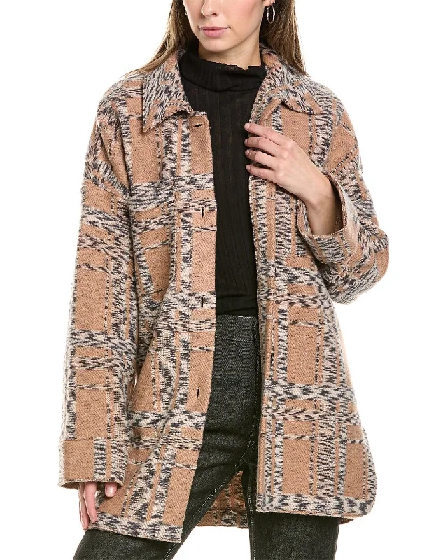 women's biker-style leather jacket -Missoni Wool Coat