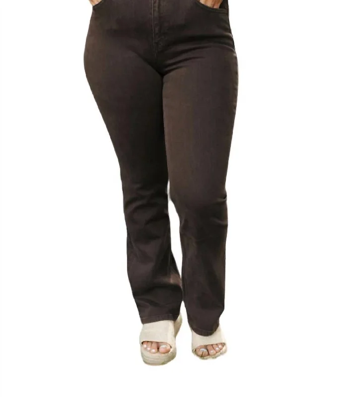 women's lightweight denim trousers -High Rise Bootcut Jean In Java