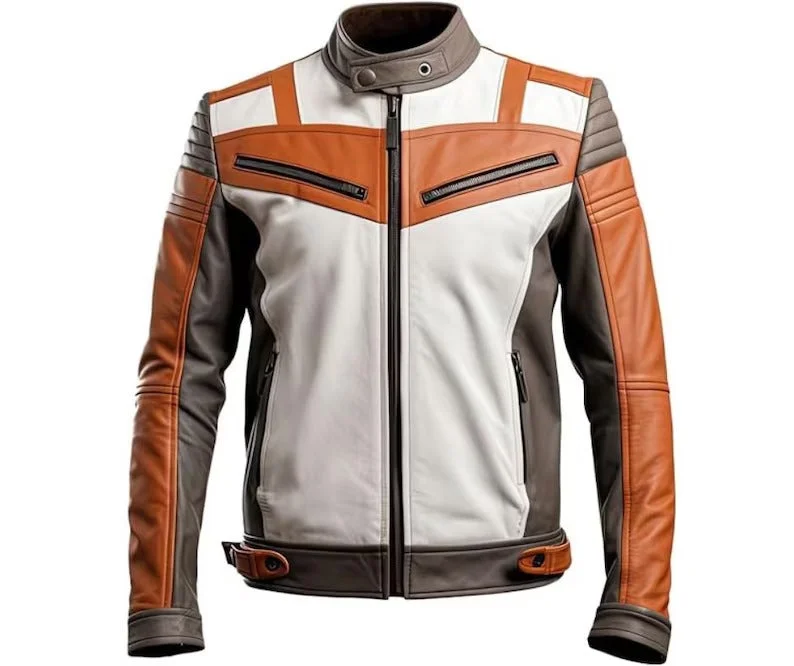 women's fur-trimmed parka -Real Leather Motorcycle Racing Jackets