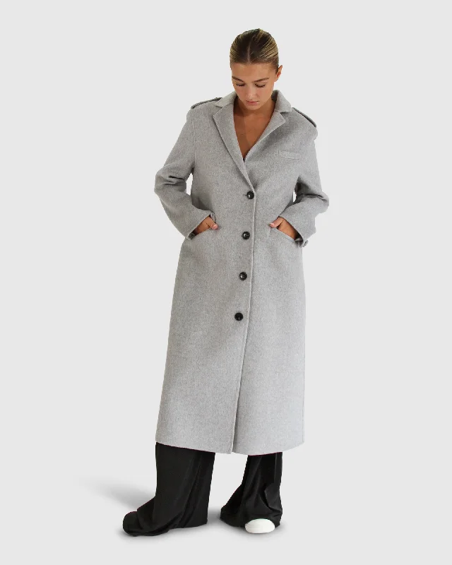 versatile trench coat for ladies -Tainted Love Longline Coat