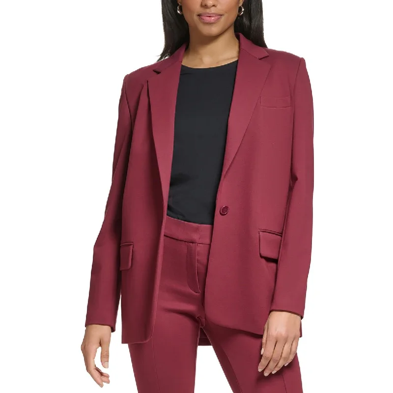 stylish knit jacket for women -DKNY Womens Crepe One-Button Blazer