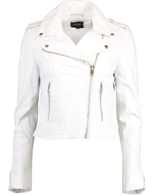 casual oversized shacket for women -White Donna Jacket