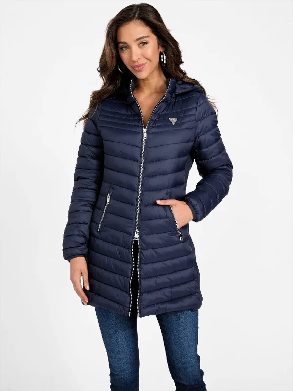 urban streetwear jacket for women -Lacy Puffer Coat