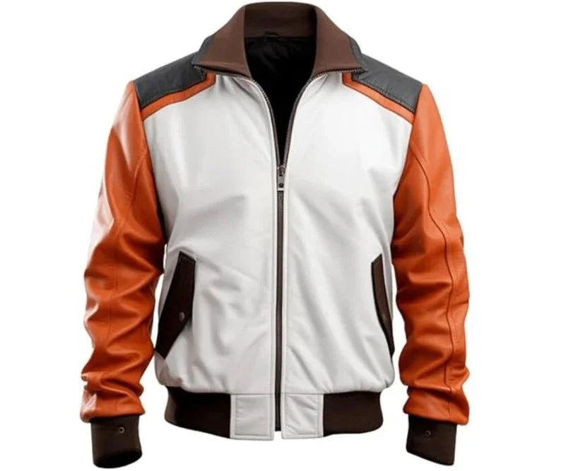 women's outdoor fleece jacket -Real Leather Motorcycle Racing Jackets