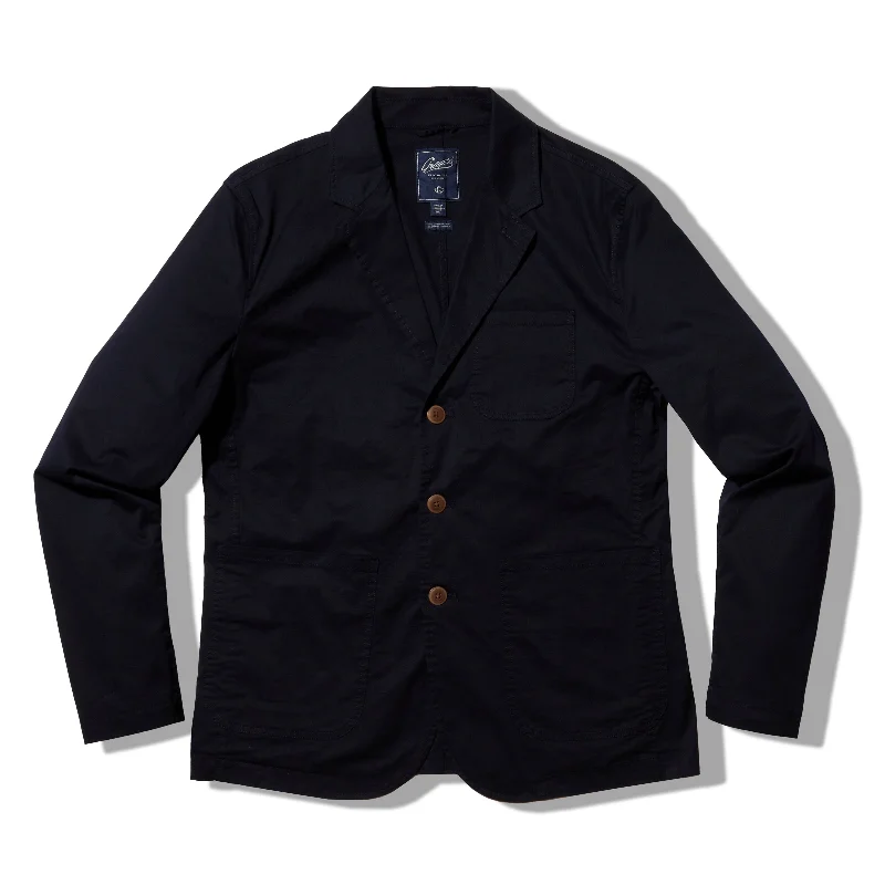 winter-ready women's parka -Thompson Flex Stretch Blazer - Dark Navy