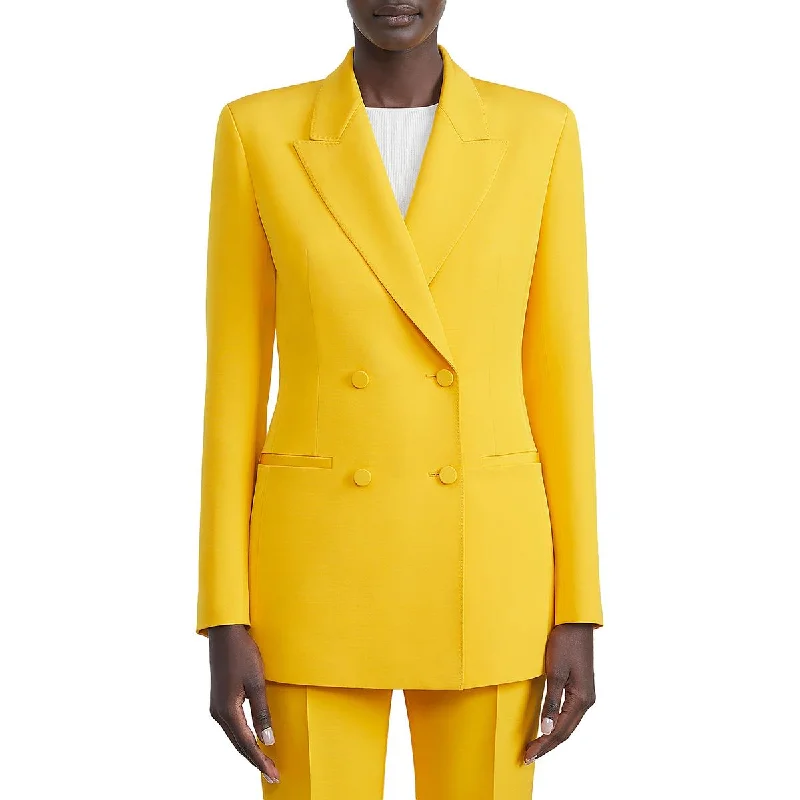 sleek minimalist coat for women -Lafayette 148 New York Womens Suit Separate Business Double-Breasted Blazer