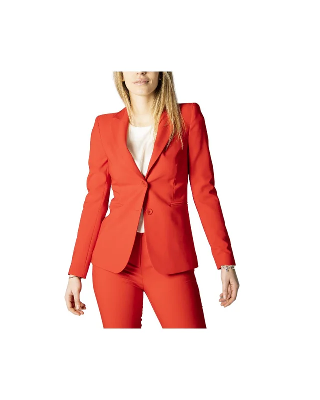 sustainable eco-friendly coat for women -Sandro Ferrone Women's Red Blazer