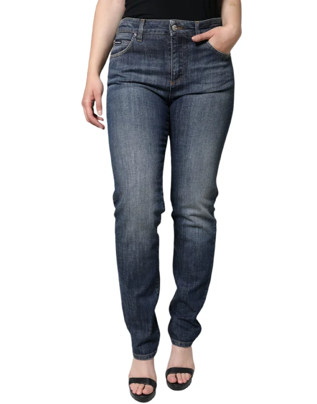 women's denim jogger pants -Dolce & Gabbana   Cotton Stretch Skinny  Women's Jeans