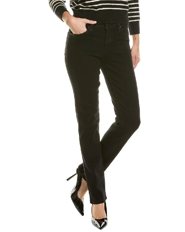 women's lightweight denim trousers -HUDSON Jeans Nico Mid-Rise Straight Leg Pant