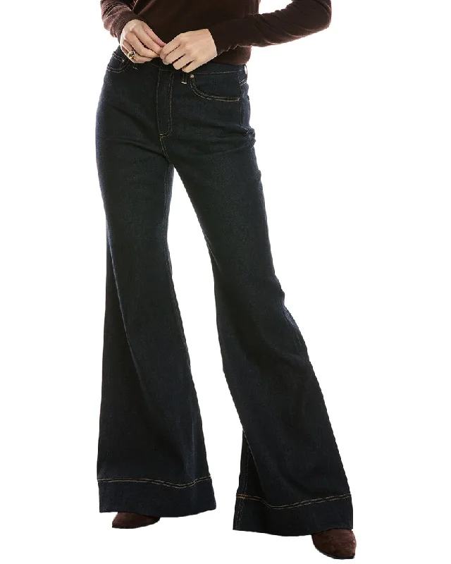 women's double-layer denim jeans -alice + olivia High-Rise Bell Jean