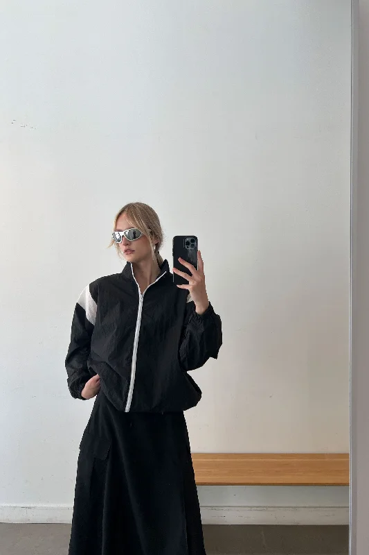 elegant long coat for women -OVERSIZED WINDBREAKER