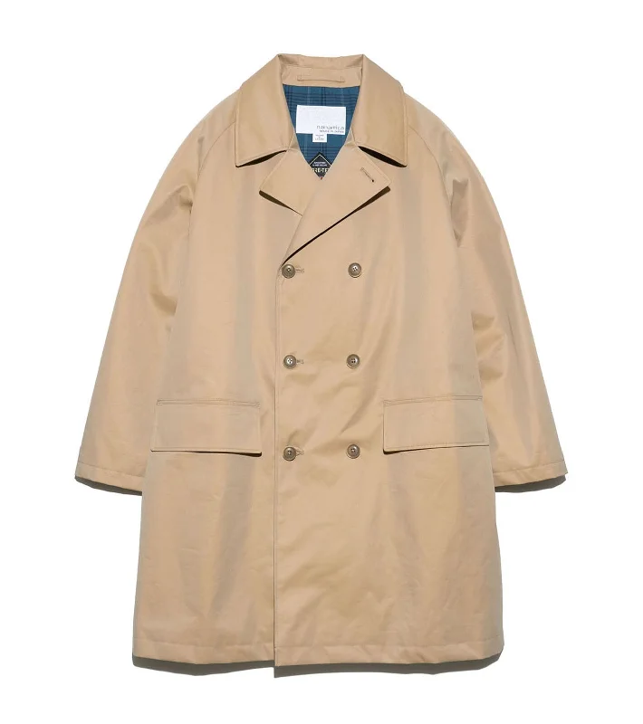 ladies' waterfall drape coat -[Coming Soon]2L Cotton GORE-TEX Double Breasted Coat