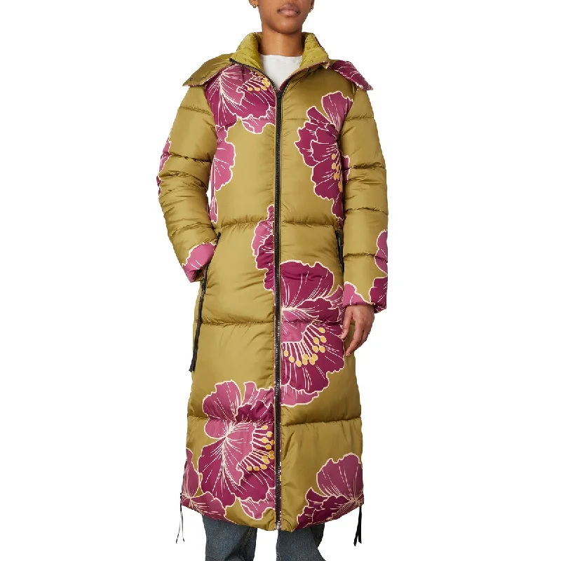 lightweight packable jacket for women -Nicole Miller Long Puffer W/Wide Quilt Channels