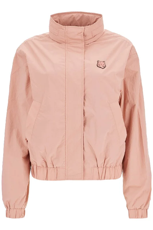 women's teddy bear coat -Maison Kitsune Women's Bold Fox Head Windbreaker Jacket