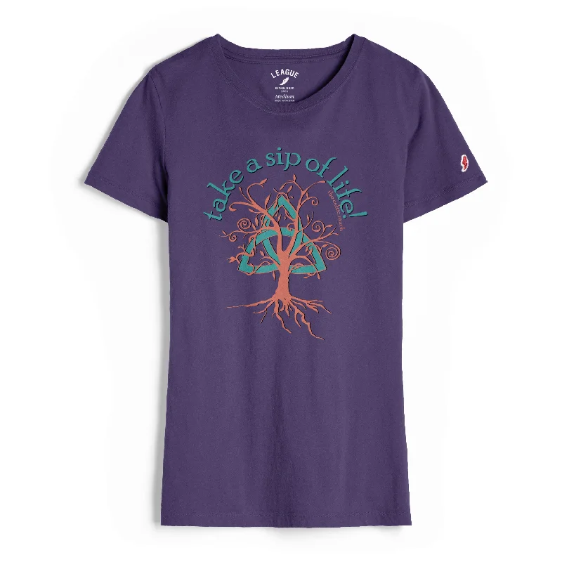 women's stretchable short sleeve shirt -Take a Sip of Life Tee