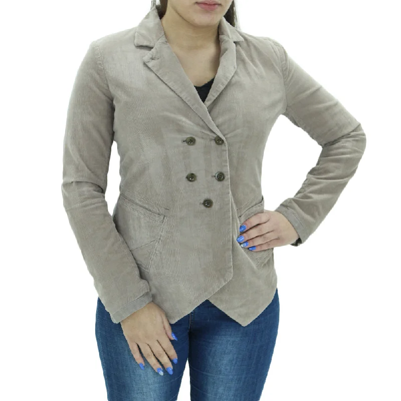 professional work blazer for women -Women's Corduroy Blazer,Beige