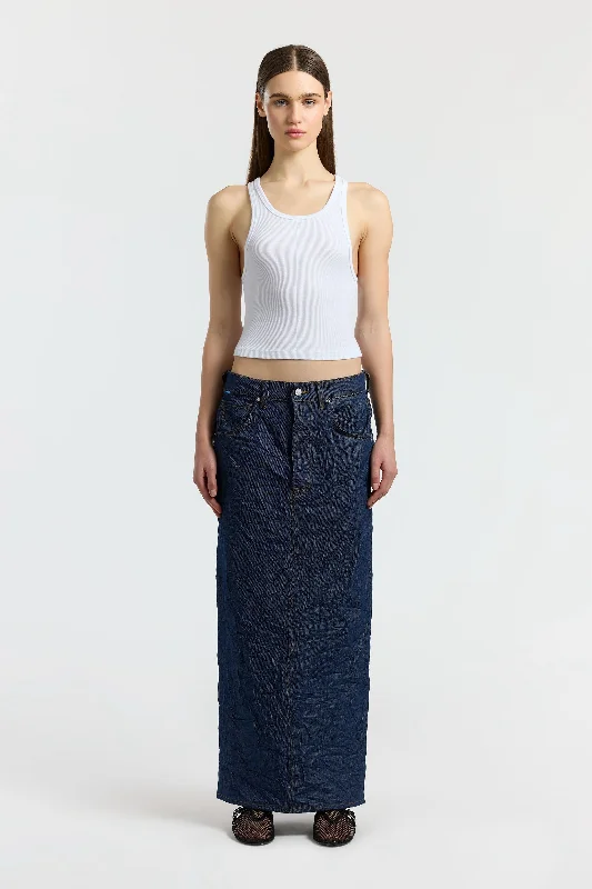 casual crew neck short sleeve shirt -Gia Maxi Skirt (Sale)