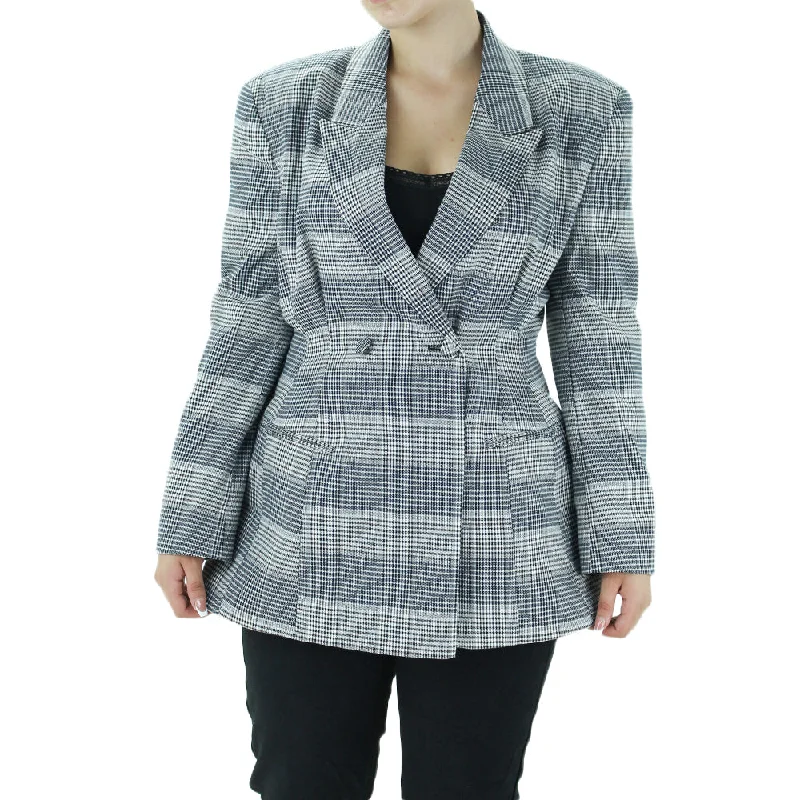 long elegant trench coat for women -Women's Striped Blazer,Grey