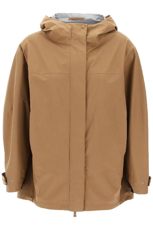 classic camel coat for ladies -Herno Laminar Women's weight Gore-Tex Jacket