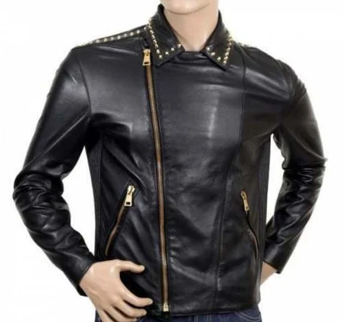 women's sherpa-lined jacket -USA Handmade Leather Jacket