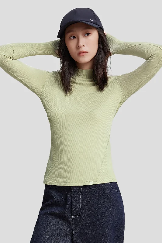 stylish layered short sleeve top -SoftShield - Women's WarmCore Half-Turtleneck