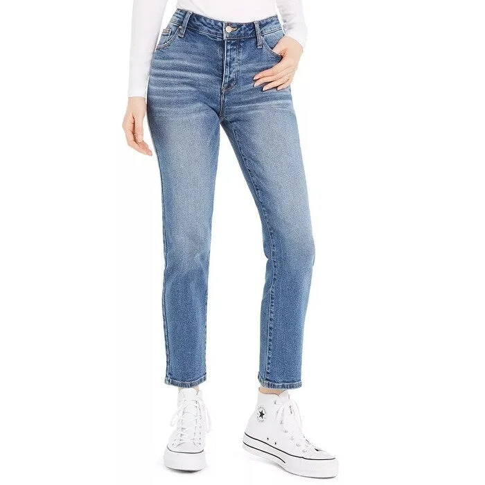 stylish embellished denim jeans -Celebrity Pink Juniors' Straight-Leg Ankle Jeans Blue Size 5