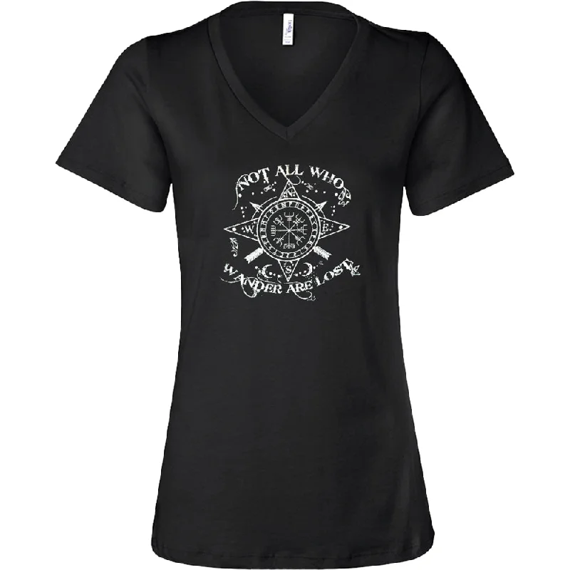 classic white short sleeve tee for women -Viking Vegvisir Women's Tee