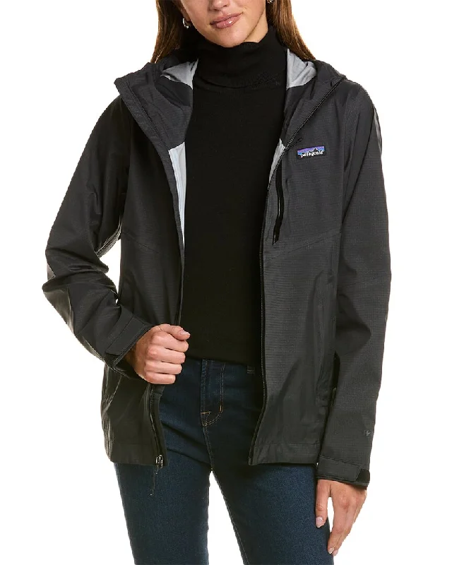 cozy oversized wrap coat for women -Patagonia Rainwear Jacket