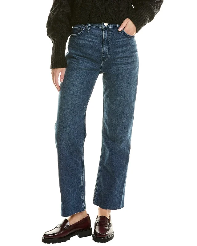 ladies' frayed hem skinny jeans -HUDSON Jeans Remi High-Rise Straight Ankle Pant