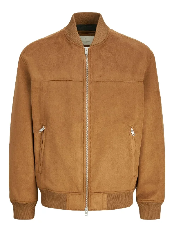 classic camel coat for ladies -Frank Bomber Jacket