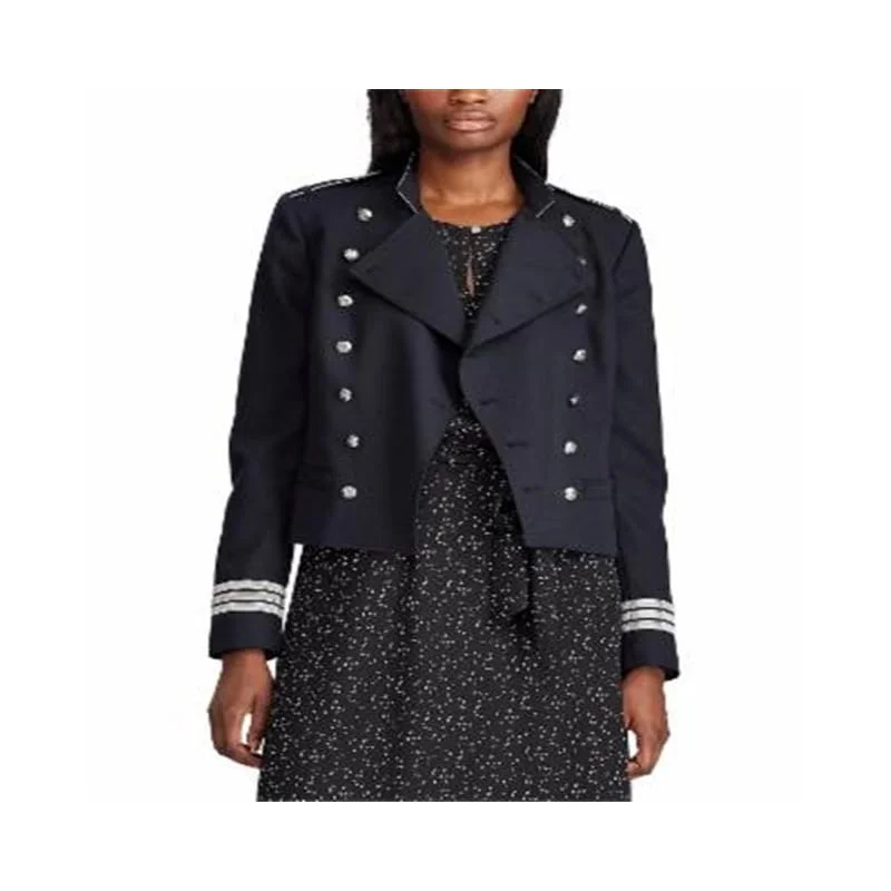 women's thermal long coat -Lauren Ralph Lauren Officer-Inspired Jacket - Polo Black Size Regular - One Size