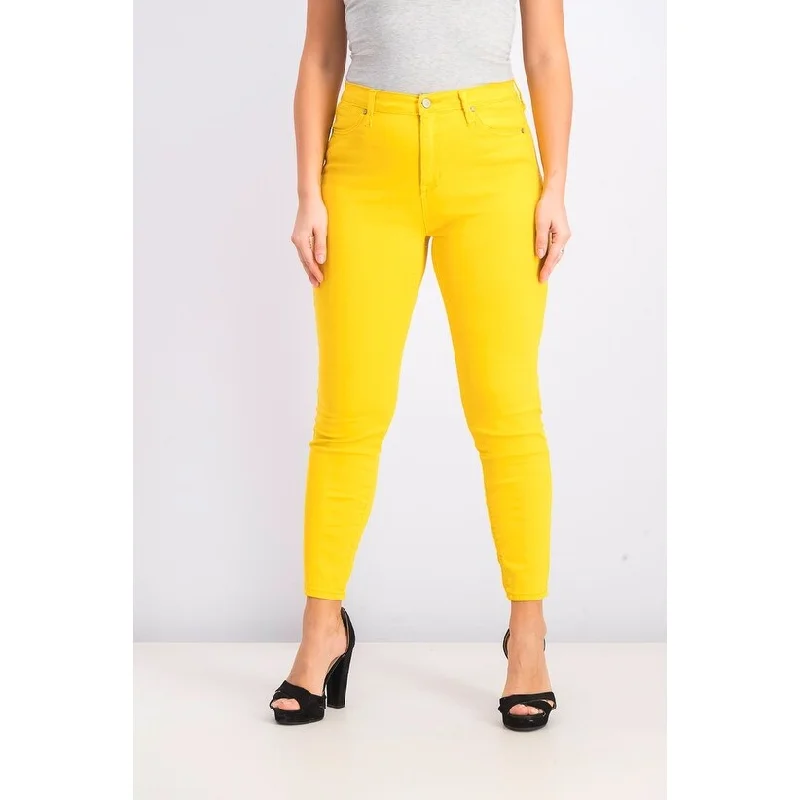 super soft jegging-style jeans for ladies -Celebrity Pink Juniors' Skinny Ankle Jeans Yellow Size 7