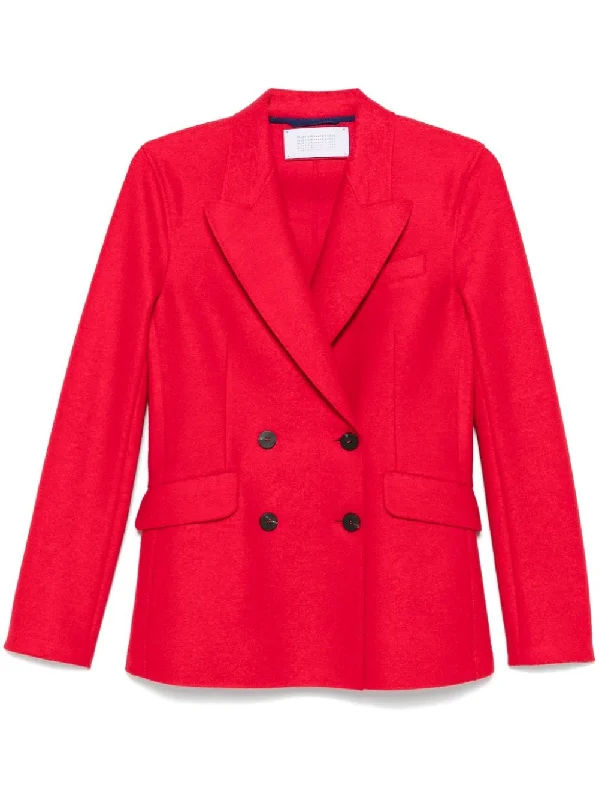 stylish houndstooth coat for women -Harris Wharf London Women's Jackets