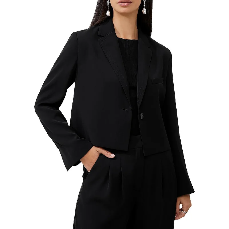 women's slim fit blazer -French Connection Womens Harry Cropped Suit Separate One-Button Blazer