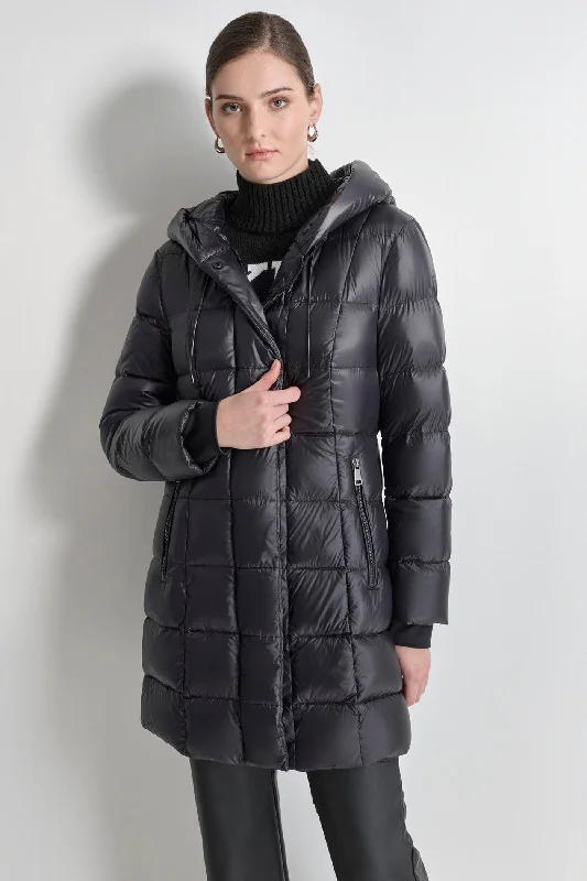 women's relaxed boyfriend blazer -DOWN FILLED LONG PUFFER