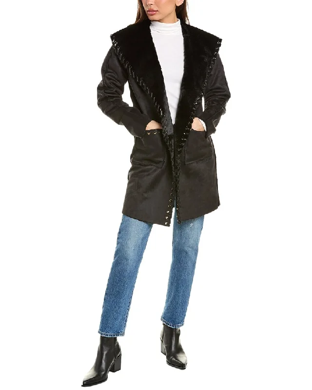 women's winter coat -Stella + Lorenzo Whipstitch Jacket