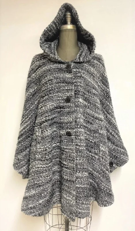 women's lightweight jacket -Erica Cape - 100% Pure Virgin Wool Boucle